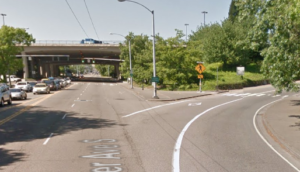Rainier at I-90 on-ramp (Google Streetview)