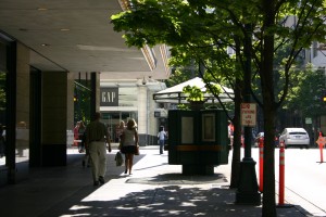 Kiosk at 5th and Pine